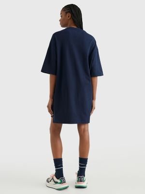 dark blue t shirt dress Organic Cotton Knitted Tee Shirt Dress – United By Blue main image 0