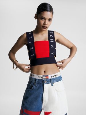 nudler at opfinde Faldgruber TOMMY X ARIES Flag Tape Tube Top | Tommy Hilfiger