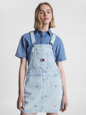  Tommy Hilfiger Girls' Denim Skirtall Dress, Overall Style with  Hook & Loop Closure, Functional Pocket: Clothing, Shoes & Jewelry