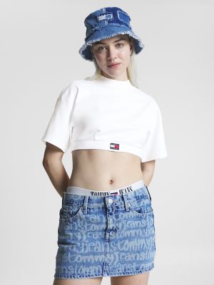 Tommy hilfiger store crop top white