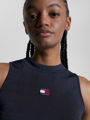 Cropped High-Neck Hilfiger Tommy Tank USA Top | Badge