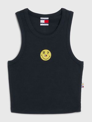 Tommy Jeans x Smiley® Cropped Tank, Midnight Grey