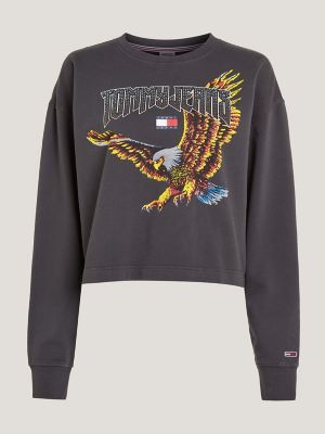 Oversized Retro Eagle Graphic Sweatshirt