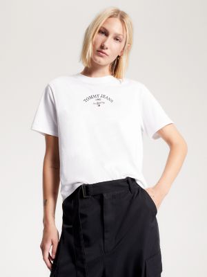 Embroidered Tommy | Arch USA Hilfiger Logo T-Shirt