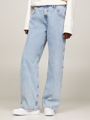 Women's Low-Rise Light Wash Baggy Jeans