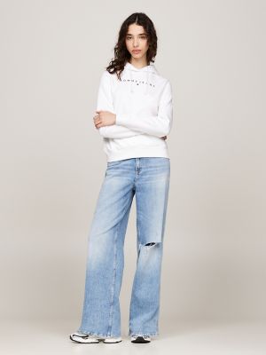 Tommy Jeans Logo Hoodie, White
