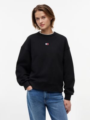 Tommy Jeans Boxy Fit Sweatshirt, Black