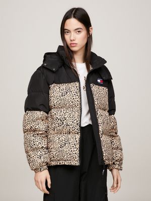 Tommy Hilfiger Women's Alaska Glossy Cropped Puffer Jacket - Black - S