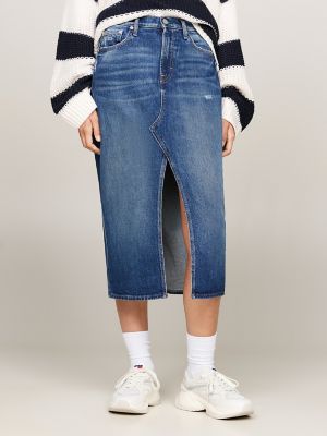 Tommy hilfiger denim midi skirt sales