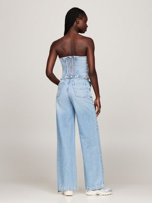 Zip Denim Bustier Top | Tommy Hilfiger