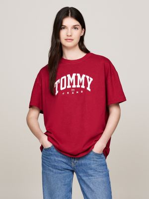 Oversized Fit Varsity Logo T Shirt Tommy Hilfiger USA