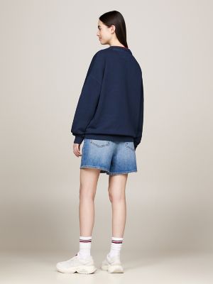 売れ筋商品|||トミーヒルフィガー パーカー・スウェットシャツ レディース アウター TJW REG S FLAG  - Sweatshirt - dark night navy Oversized Fit Flag Sweatshirt | Tommy Hilfiger USA