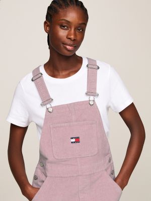 Tommy Jeans Corduroy Overall Mini Dress, Valley Grape