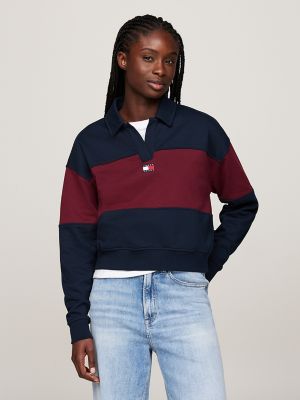 Collared Colorblock Relaxed Sweatshirt Tommy Hilfiger Canada