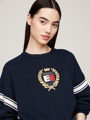 Embroidered Crest Boxy Fit Sweatshirt Tommy Hilfiger