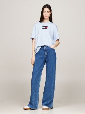 Tommy Jeans Relaxed Mixed Yarn T-Shirt, Vessel Blue Melange