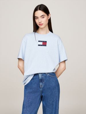 Tommy Jeans Relaxed Mixed Yarn T-Shirt, Vessel Blue Melange