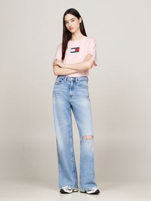 Tommy Jeans Relaxed Mixed Yarn T-Shirt, Ballet Pink Melange