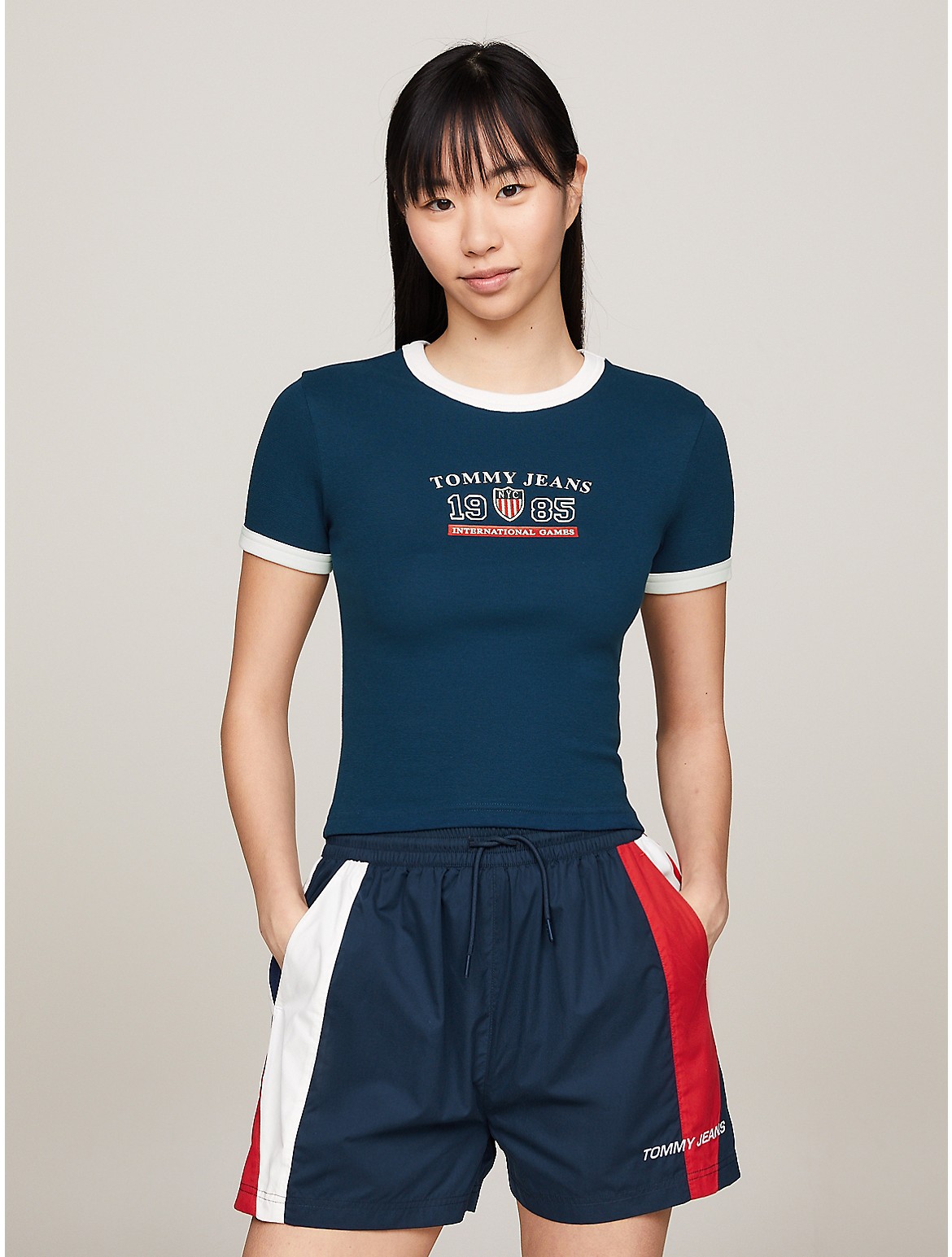 Tommy Hilfiger Women's TJ International Games Ringer T-Shirt