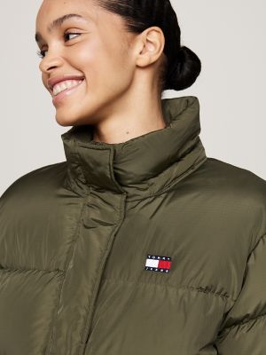 Hooded Down Alaska Puffer Coat, Fatigue Green