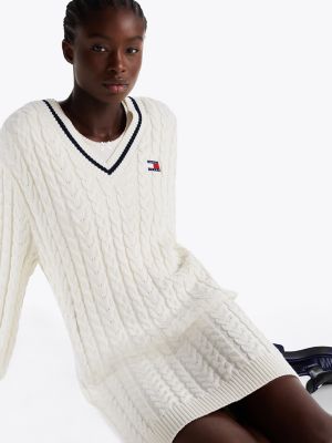 tommy hilfiger cable knit dress Cable Knit Quarter-Zip Sweater Dress