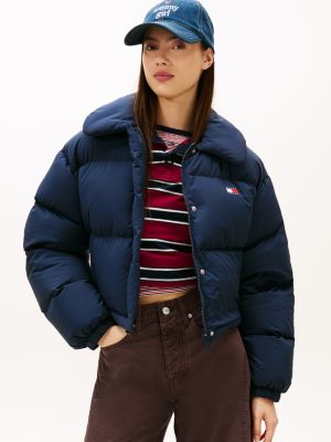 Down Cropped Puffer, Dark Night Navy