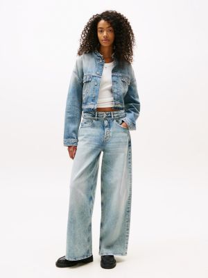 Tommy Jeans Belted Faded Loose Jean, Medium Denim