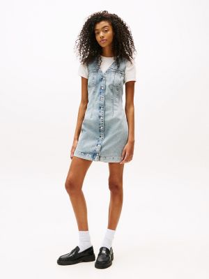 Tommy Jeans Sleeveless Denim Mini Dress, Medium Denim