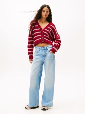 Tommy Jeans Mid-Rise Loose Wide Leg Jean, Denim Light