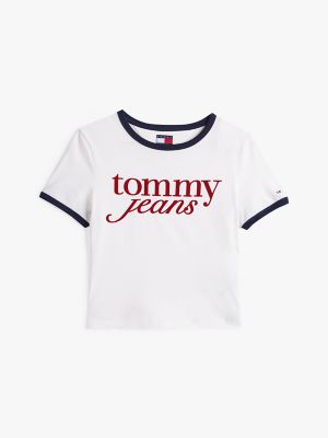 Tommy Jeans Script Logo Ringer T-Shirt | Tommy Hilfiger USA