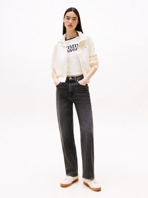Tommy Jeans Dark Slim Straight Jean, Washed Black Denim