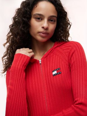 Женские джинсы Tommy Hilfiger Tommy Jeans Slim Fit Hooded Zip Cardigan — фото 3