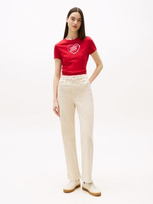 Tommy Jeans Stretch Slim Straight Pant, Desert Sand
