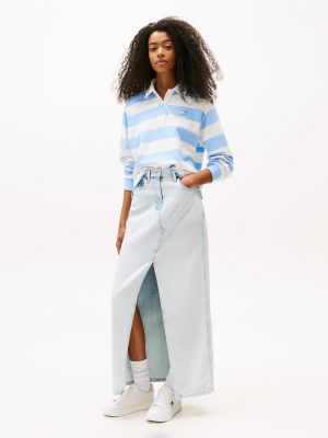 Tommy Jeans Denim Maxi Skirt, Ultra Light Denim