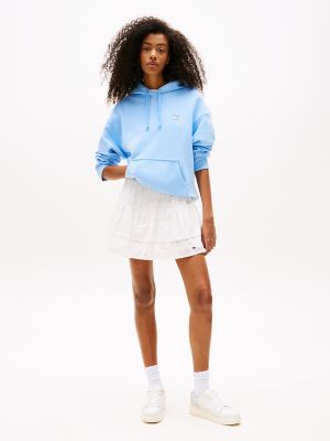 Tommy Jeans Eyelet Ruffle Mini Skirt, Ecru