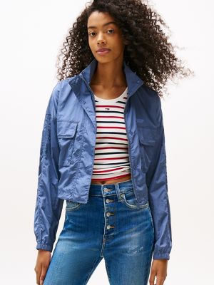 Tommy Jeans Standing Collar Windbreaker, Blue