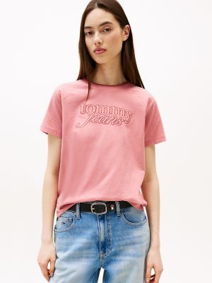 Tommy Jeans Script Logo Raglan T-Shirt, Tahiti Berry