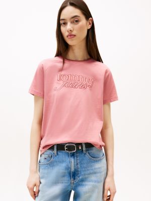 Tommy Jeans Script Logo Raglan T-Shirt, Tahiti Berry
