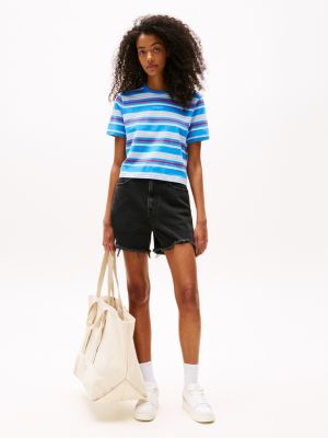 [ JEANS] Bold Stripe T-shirt ★大人気★ Tommy Jeans regular bold stripe T-shirt in sand multi | ASOS