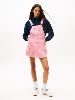 Tommy Jeans Corduroy Overall Dress, Mystic Pink