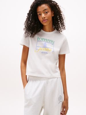 Tommy Jeans Multi-Color Graphic T-Shirt, Ecru