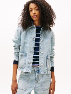 Tommy Jeans Relaxed Denim Chore Jacket, Denim Light