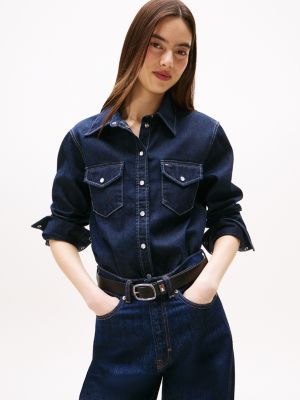 Tommy Jeans Denim Shirt, Denim Dark