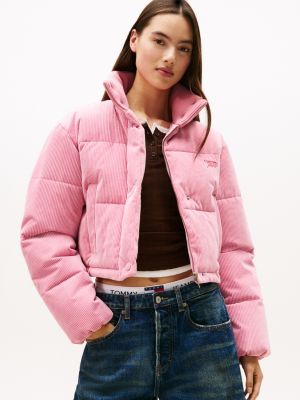 Tommy Jeans Corduroy Puffer Jacket, Mystic Pink