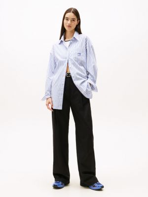 Tommy Jeans Wide-Leg Stretch Chino, Black