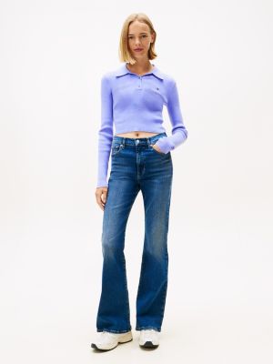 Tommy Jeans High-Rise Stretch Flare Jean, Denim Dark