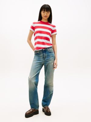 Женские футболки Tommy Hilfiger Tommy Jeans Regular Fit Stripe T-Shirt — фото 2