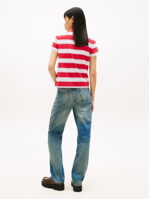 Женские футболки Tommy Hilfiger Tommy Jeans Regular Fit Stripe T-Shirt — фото 4