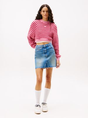 Tommy Jeans High-Rise Denim Mini Skirt, Denim Medium