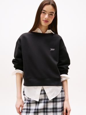 Tommy Jeans Metallic Logo Sweatshirt, Black